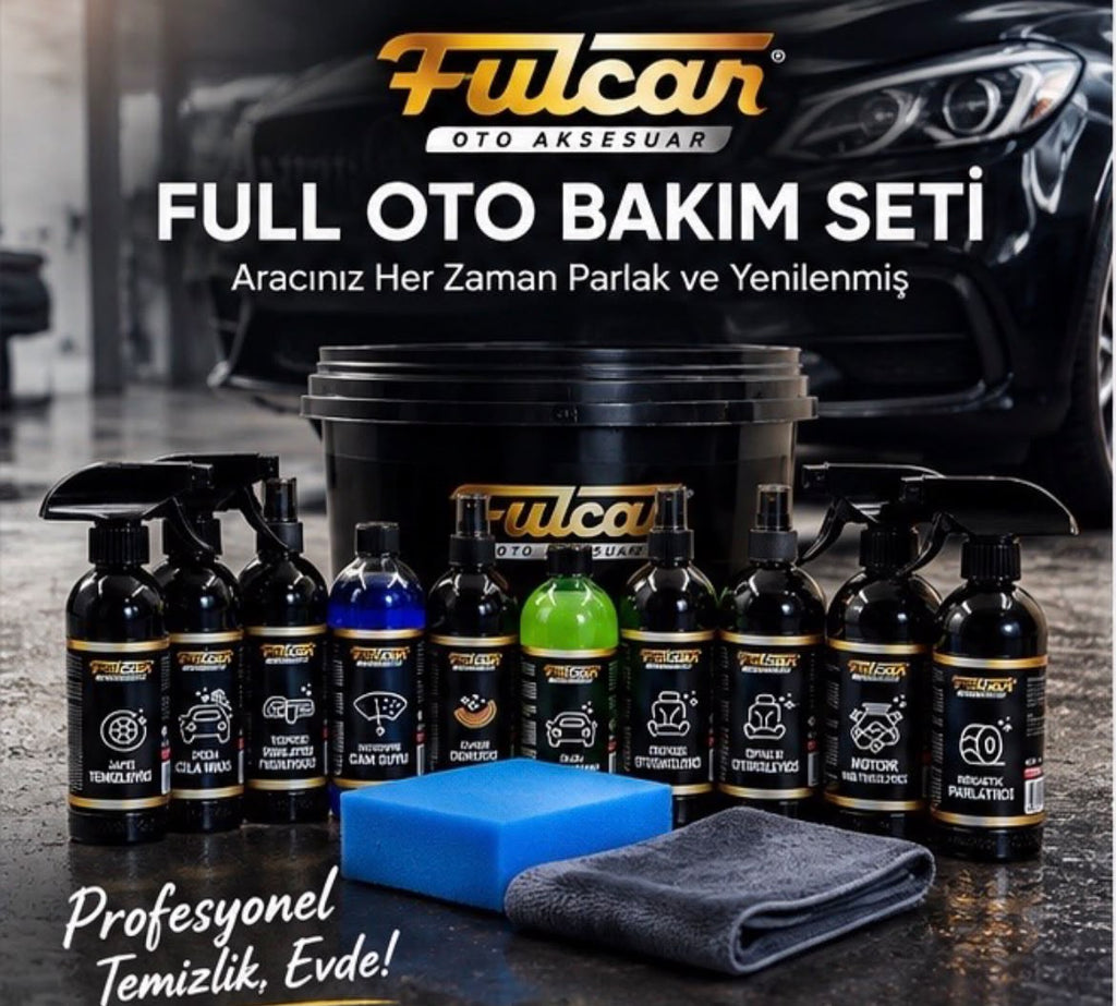 Fulcar Full 12 Parça Oto Bakım ve Temizlik Seti